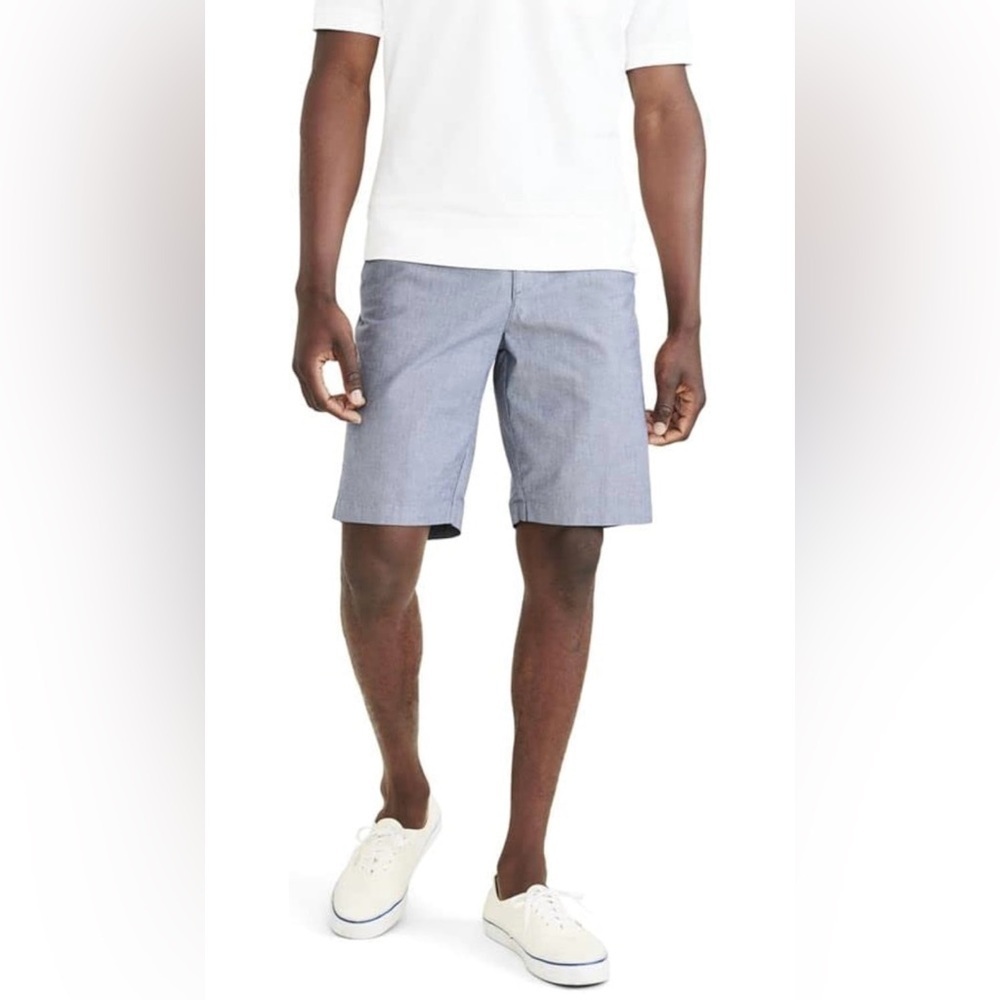 Dockers Mens Ultimate Straight Fit Supreme Flex Shorts Chambray Size 38